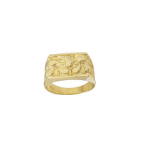 Nugget Textured Rectangle Signet Ring (14K)