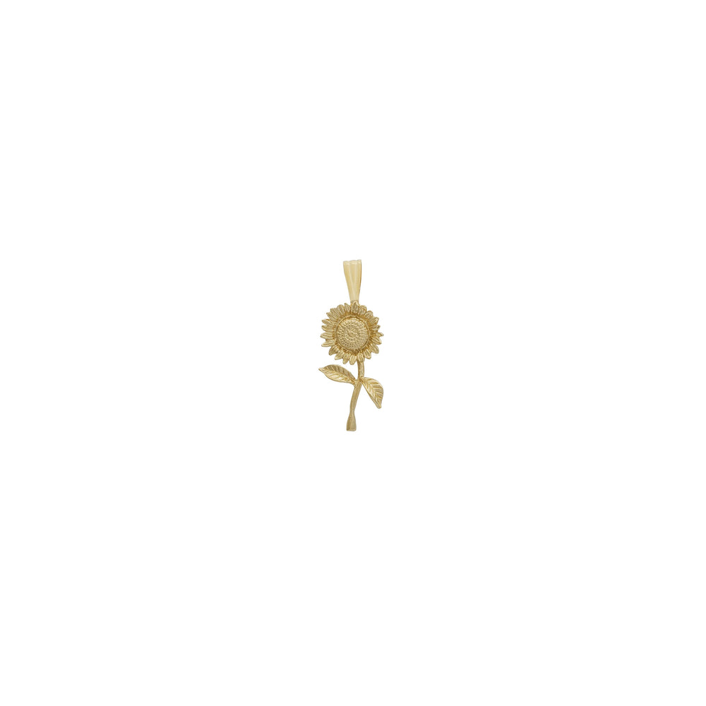 Small 3D Sunflower Pendant （14k）
