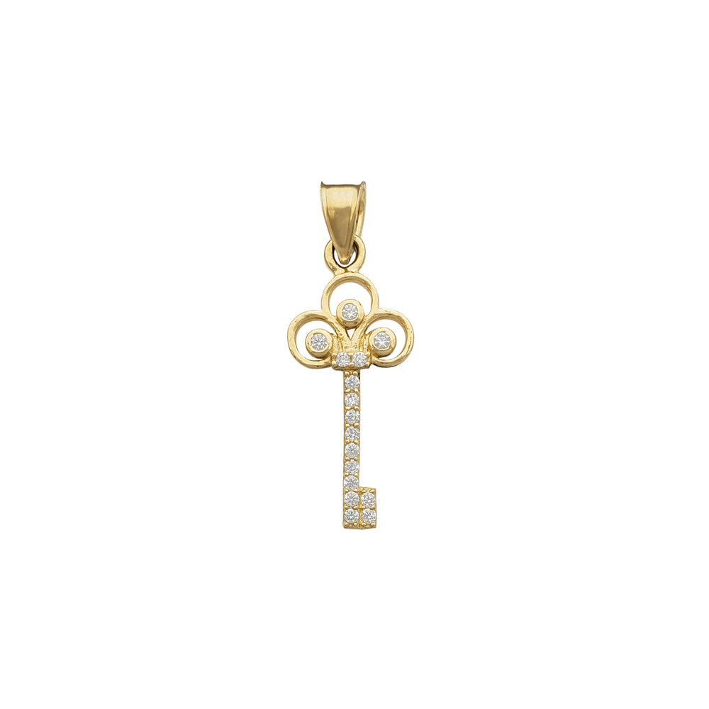 Zirconia Key Pendant (14K)