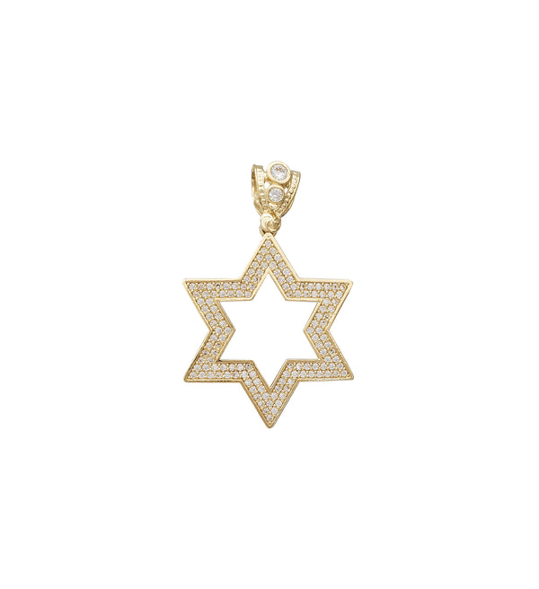 Zirconia Star Of David Pendant (14K)