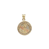 Zirconia Tricolor Channel-Set Divine Child Pendant (14K)