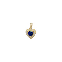 Zirconia Pave Heart Pendant (14K)