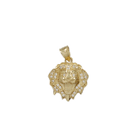 Lion Head CZ Pendant (14K)