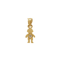 Zirconia Silhouette Boy Pendant (14K)