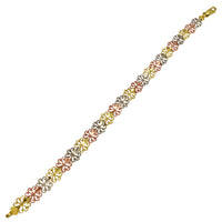 Tricolor Flower Fancy Bracelet (14K).