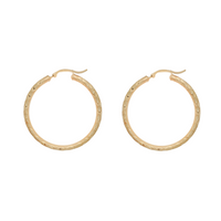 Harlequin Diamond Cut Hoop Earring (14K)