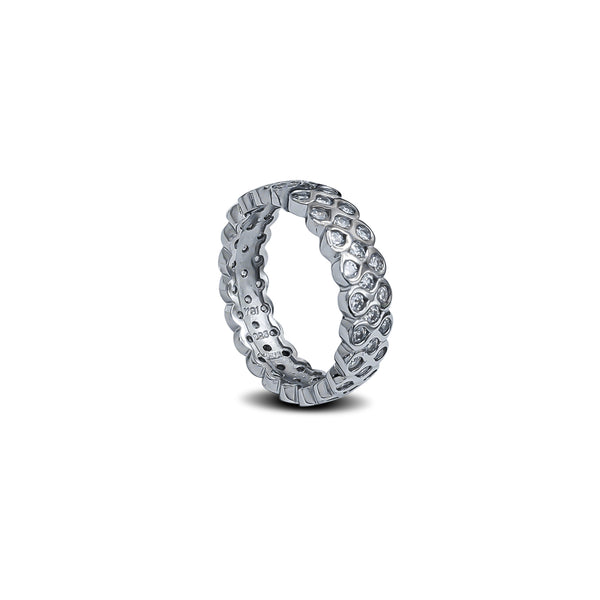 Zirconia Infinity Symbol Band Ring (Silver)
