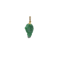 Diamond Bail Jade Pixiu Pendant (14K)