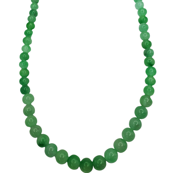 Jade Beads Necklace (14K)
