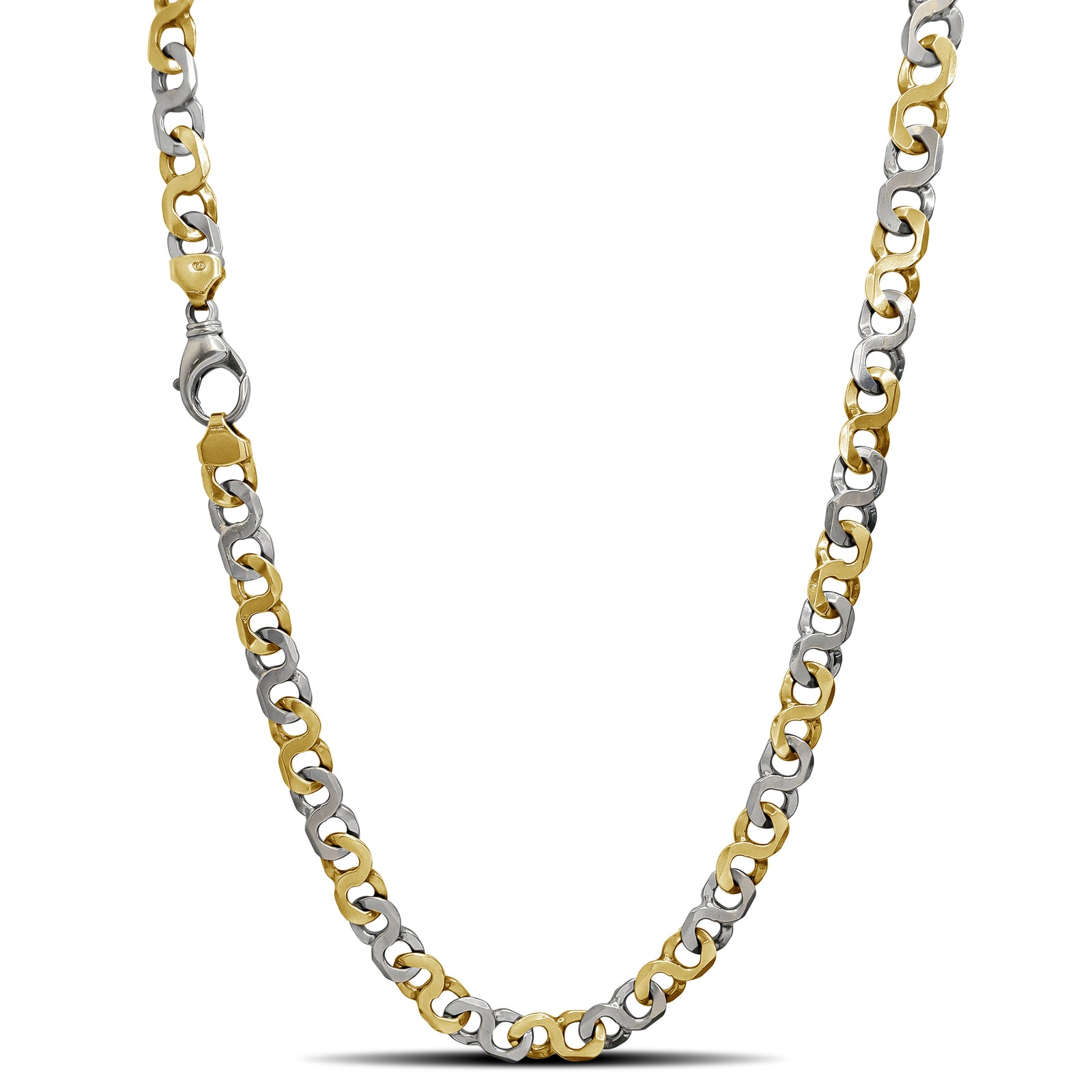 Two-Tone 8-Link Chain Necklace (14K) – Popular J