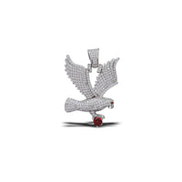 Iced-Out vliegende adelaar hanger (zilver)
