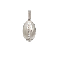 Zirconia Football Ball Pendant (Silver)