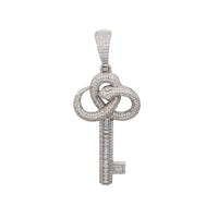 Zirconia Snake Key Pendant (Silver)