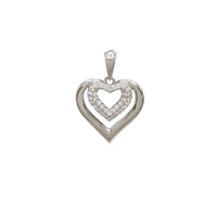 Zirconia Double Heart Pendant (Silver)