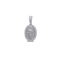 Zirconia Oval Saint Jude Pendant (Silver)