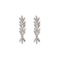 Cubic Zirconia Hanging Earrings (Silver)