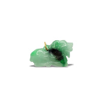 Colgante de jade con signo zodiacal de cabra (14K)