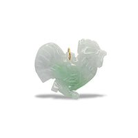 Rooster Zodiac Sign Jade Pendant (14K)