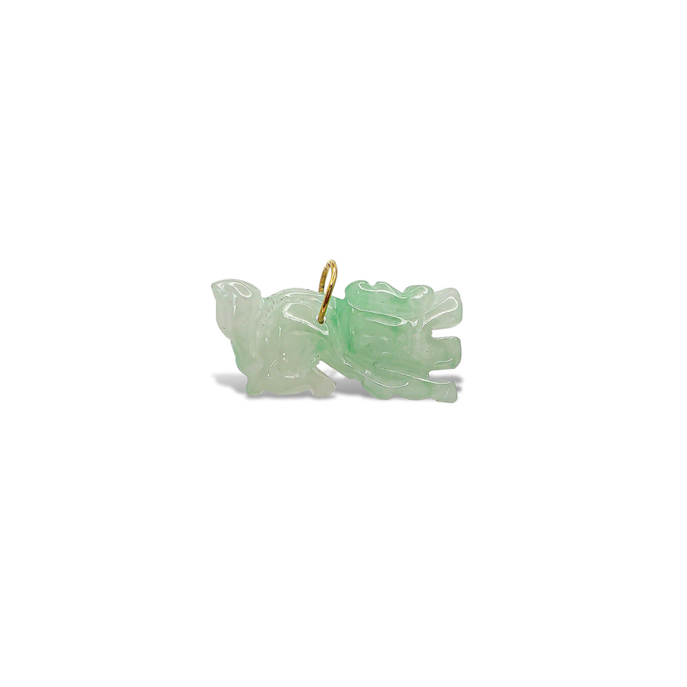 Dog Zodiac Sign Jade Pendant (14K)