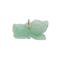 Dog Zodiac Sign Jade Pendant (14K)