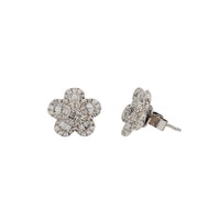 Diamond Baguette Flower Earrings (14K)