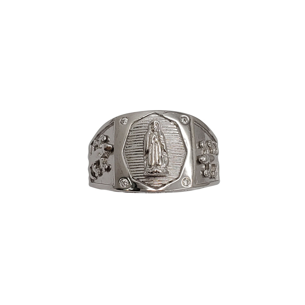 Virgin Mary Lizard Ring (Silver)