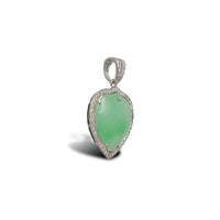 Diamond Jade Heart Pendant (14K)