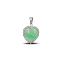 Diamond Jade Heart Pendant (14K)