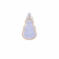 Diamond Bail Jade Gourd Pendant (14K)