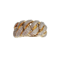 Dijamantni kubanski prsten (14K)