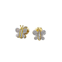 Diamond Butterfly Stud Earrings (14K)