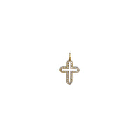 Diamond Outlined Cross Pendant (14K)