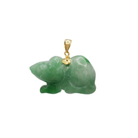 Colgante de jade con signo del zodiaco de rata (14K)