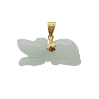 Rat Zodiac Sign Jade Pendant (14K)