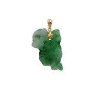 Monkey  Zodiac Sign Jade Pendant (14K)