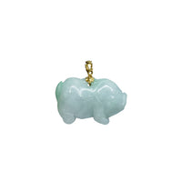 Jade Pig Pendant (14K)