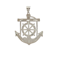 Diamond-Cut Anchor Pendant (Silver)