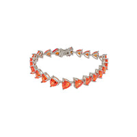 Triangle Cubic Zirconia Bracelet (Silver)