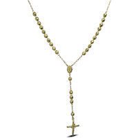 [3.9 mm] Discos-Cuts Beads Rosary Necklace (14K)