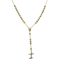 [5.0 mm] Discos-Cuts Beads Rosary Necklace (14K)