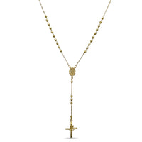 [2.8 mm] Discos-Cuts Beads Rosary Necklace (14K)