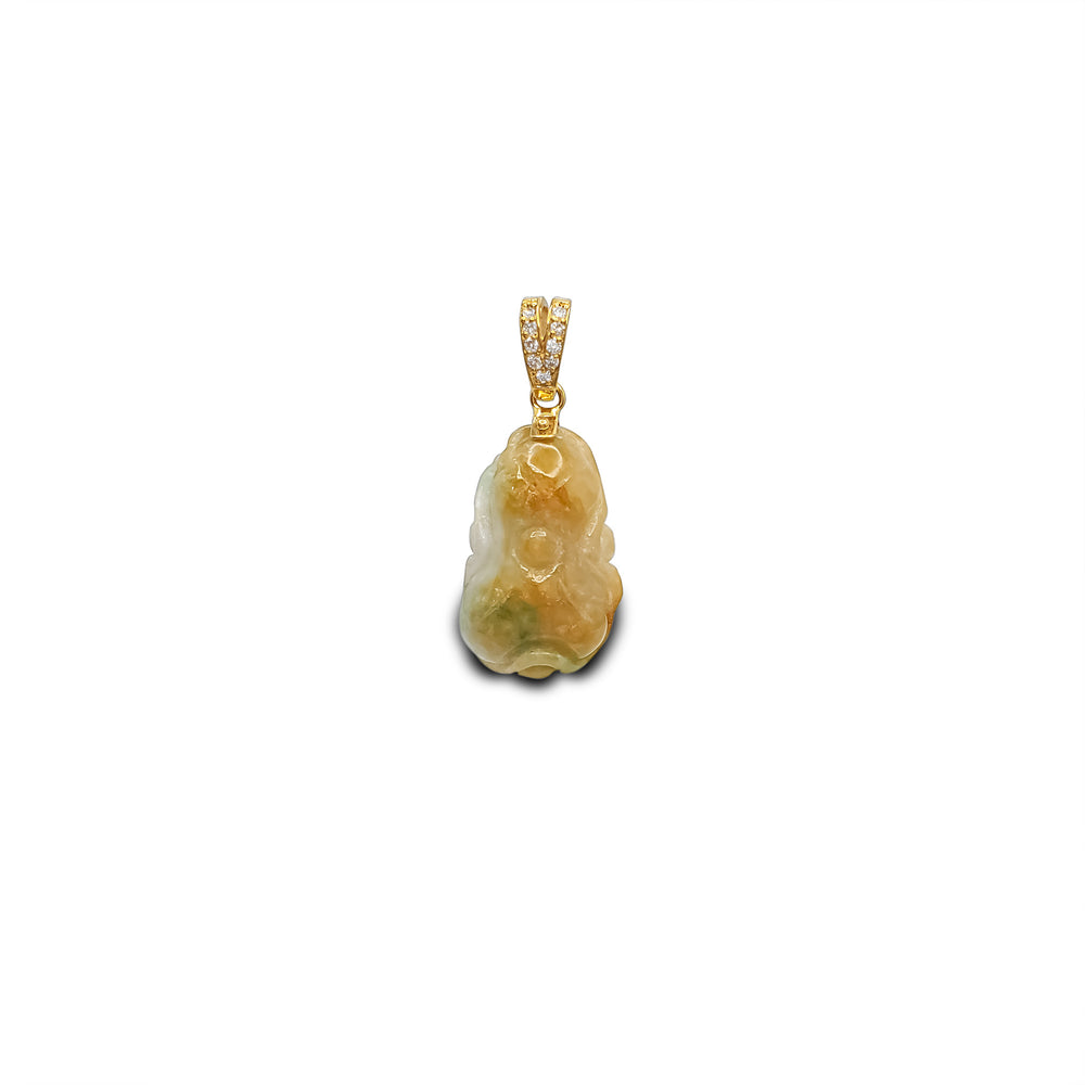 [白菜] Diamond Chinese Cabbage Jade Pendant (14K)