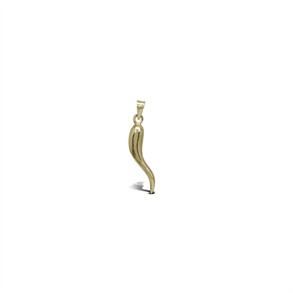 Solid Italian Horn Pendant (14K)