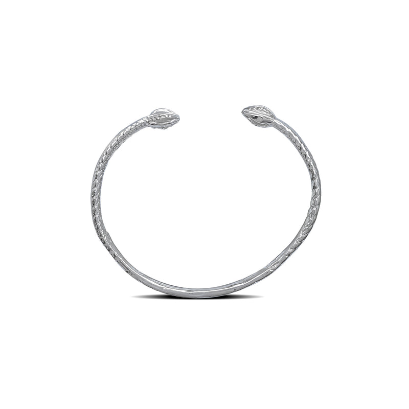 Textured Baby Bangle Bracelet (Silver)