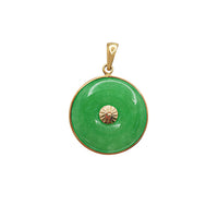ROUND JADE PENDANT (14K)