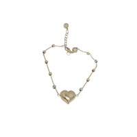 CZ Heart bracelet  (14k)