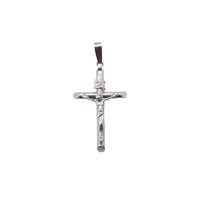 White Gold Cross Jesus Pendant (14K)