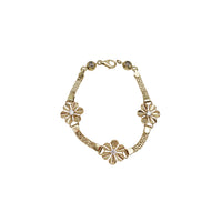 CZ Flower bracelet (14K)