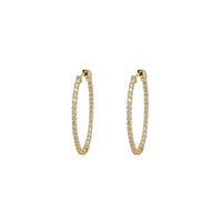 Diamond Hoop Earrings (14K)