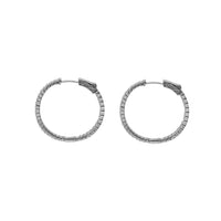 Diamond Hinged Hoop 14K White Gold